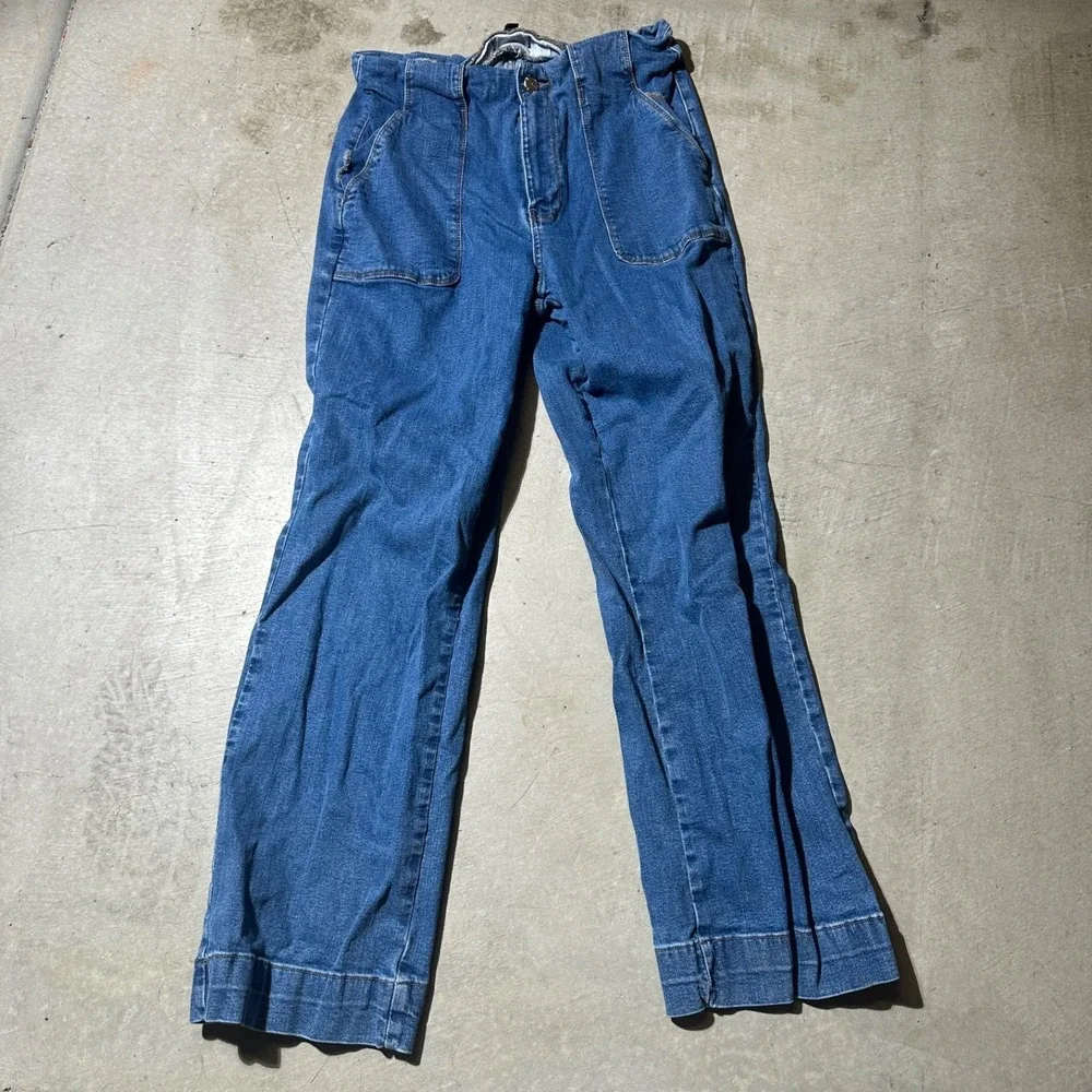 Autres Filles Jeans Womens 14 Blue High Rise Bootcut Y2K Wide Leg Baggy Pants